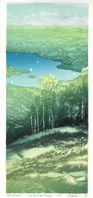 Sailing on Lake Sunapee, 6th state Matt Brown Woodblock Print Sailing on Lake Sunapee, 6th state